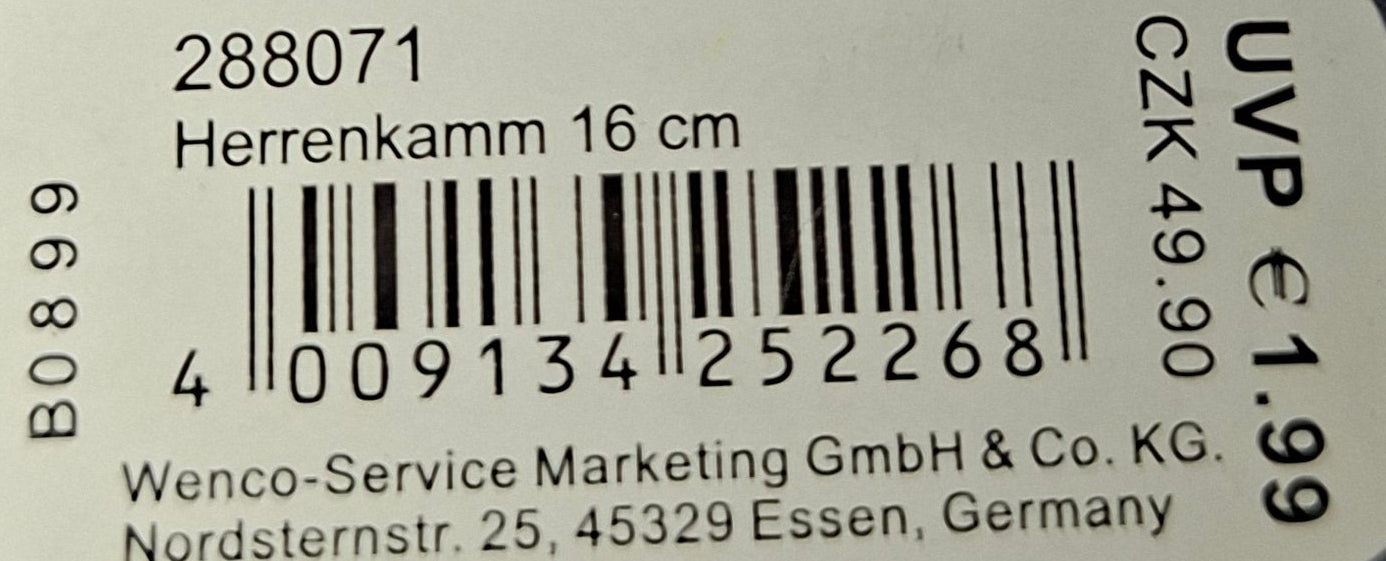 Mibella Herrenkamm - Original Neuware