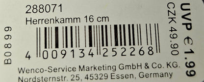 Mibella Herrenkamm - Original Neuware