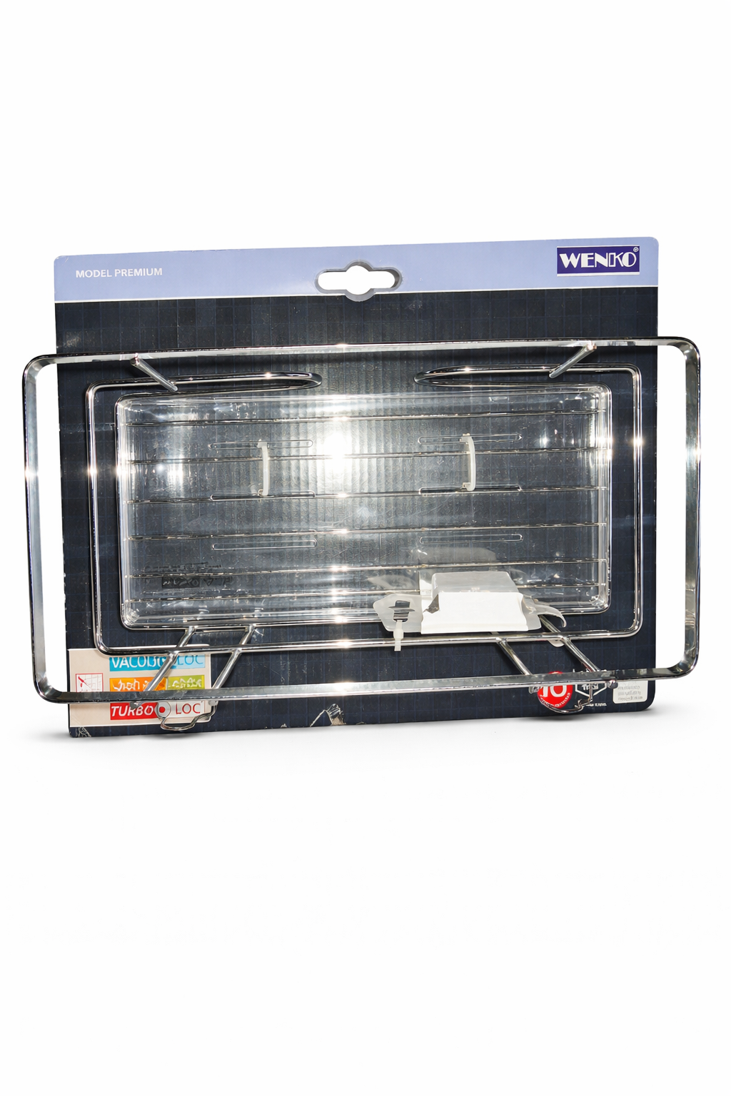 WENKO Turbo-Loc® Wandablage „Model Premium“ –  Edelstahl