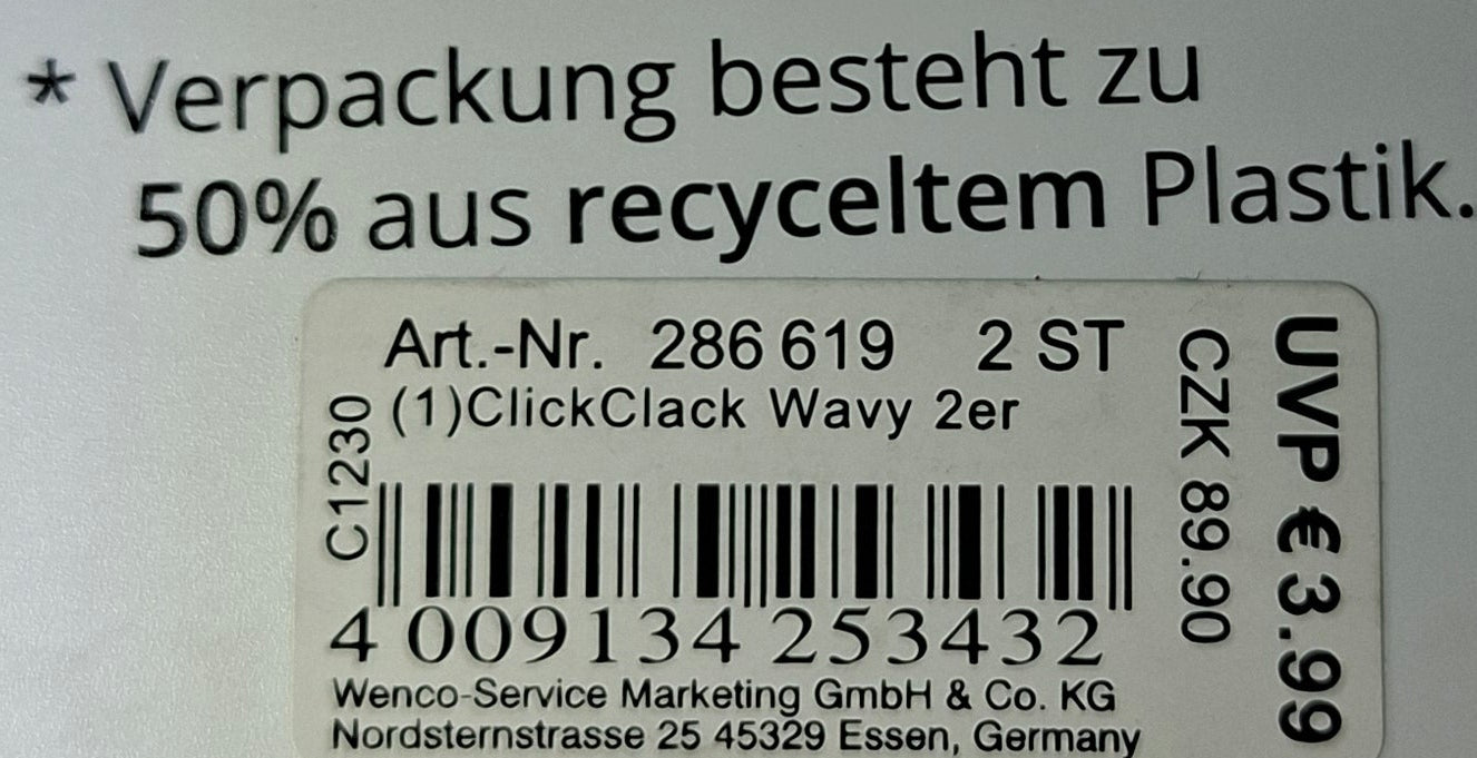 Mibella ClickClack 2er Set "Wavy" - Original Neuware