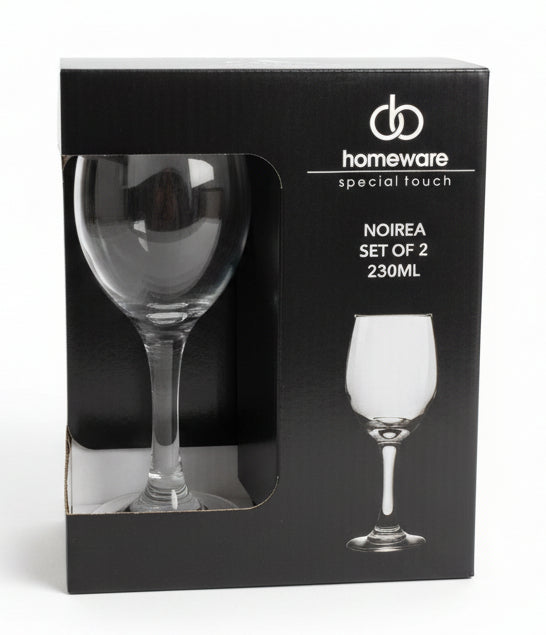 Homeware „Noirea“ Weinglas-Set – 2er Set | 230 ml | Neuware