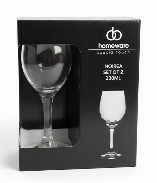 Homeware „Noirea“ Weinglas-Set – 2er Set | 230 ml | Neuware