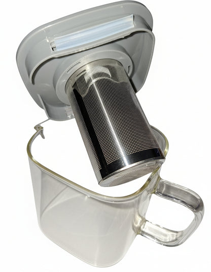 Glas-Teekanne 500 ml mit Edelstahl-Teesieb – Perfekt für losen Tee - Neuware
