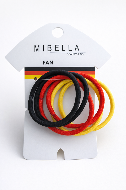 Haarzopfabbinder 6er Set Schwarz Rot Gold – Deutschland Fanartikel Fußball WM 2026