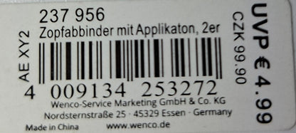 Mibella Zopfabbinder 2er Set mit Applikationen - Original Neuware