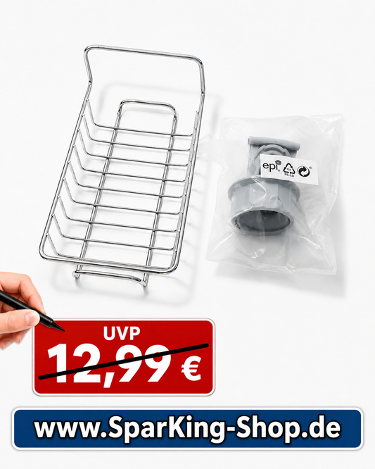 Maximex Duschablage zur Montage an der Duschstange – Edelstahl Silber
