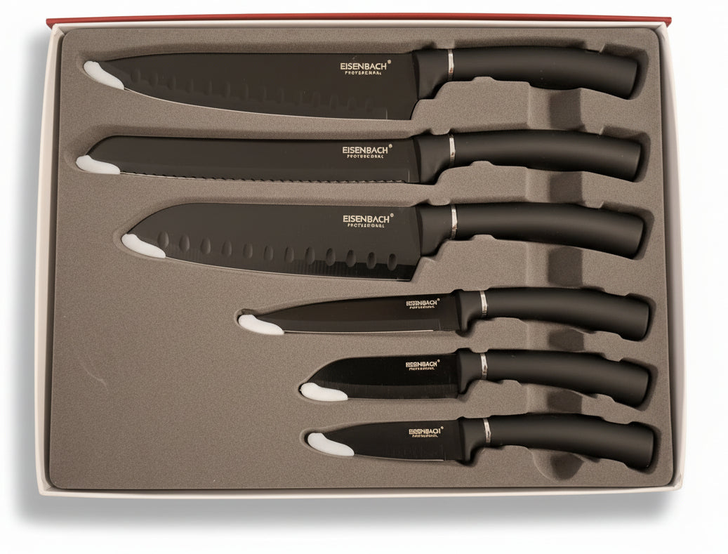 Premium 6-teiliges Eisenbach Professional Messerset – Perfekte Messer für jede Küche | Original Neuware