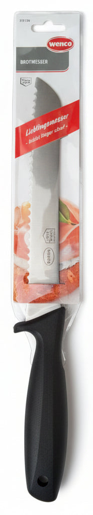 Wenco Brotmesser mit Wellenschliff – 20 cm Edelstahlklinge | Original Neuware