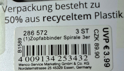 Mibella Zopfabbinder 3er Set Spriale - Original Neuware