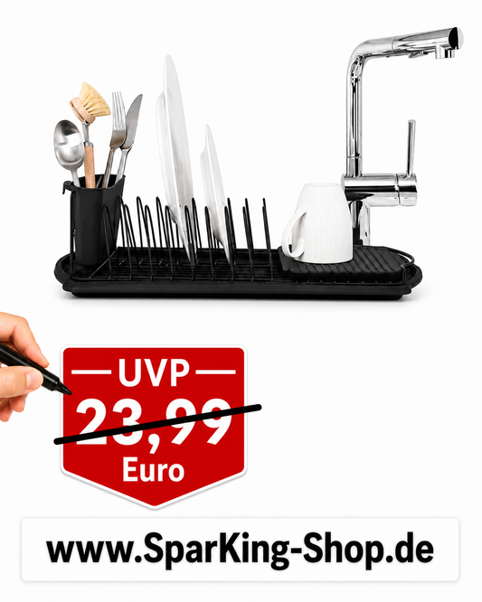 WENKO Geschirrabtropfer BASIC Schwarz