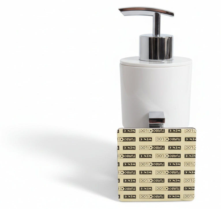 WENKO Turbo‑Loc Seifenspender Quadro – Eleganter Seifenspender mit Turbo-Loc®-Befestigung