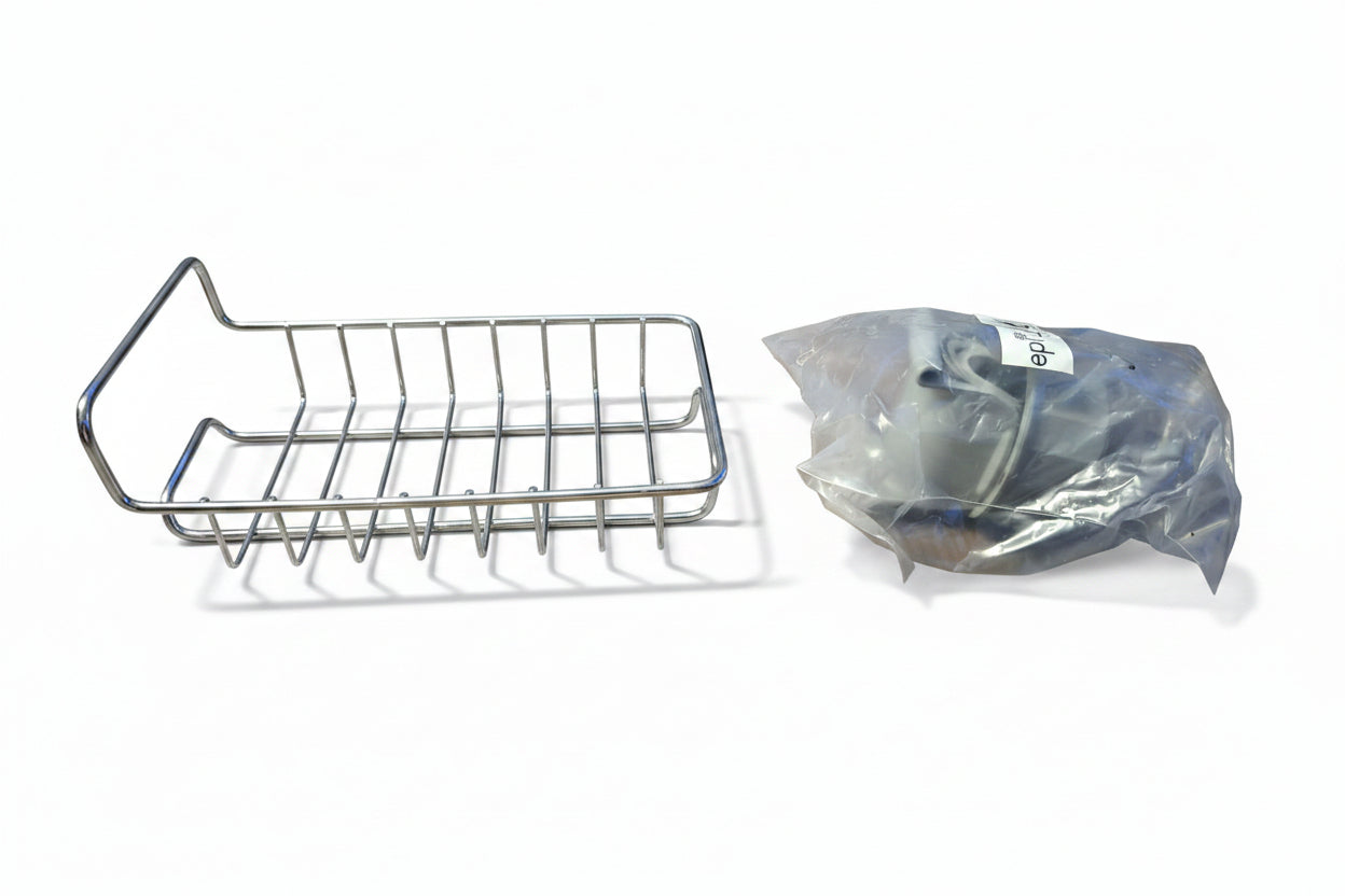Maximex Duschablage zur Montage an der Duschstange – Edelstahl Silber