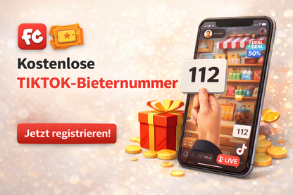 Kostenlose Bieternummer für unser TikTok LIVE Shopping
