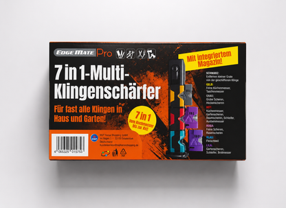 EdgeMate Pro 7-in-1 Multi-Klingenschärfer – Universalschärfer für Messer, Scheren & Gartengeräte